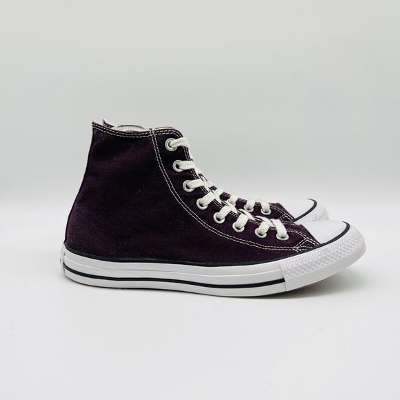 Converse All Star High Tops Womens 9.5 Mens 7.5  in Burgundy - Picture 2 of 14